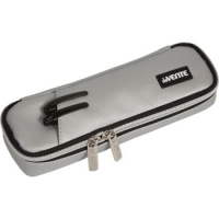 Пенал-косметичка (220*60*40) молния, кожзам "Private",с 2 карманами, апплик.серебристый,на 40пр.