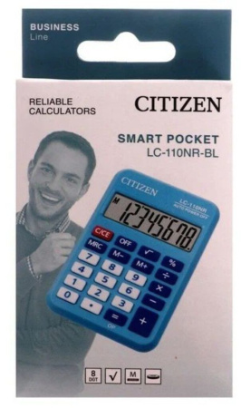 Калькулятор карманный  8 разр.Cool4School  питание от батар. голубой