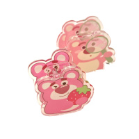 Зажим д\бум. пласт. Egoist "Pink bear", ассорти дизайнов