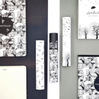 Ручка шар. BV "DreamWrite. Черно-белая романтика" синяя,  0,7мм, 3 вида