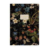 Записная книжка А6  32л. картон, мягк.пер. "Flora. Лесные ягоды" лин.