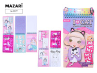 Альбом д/творчества "I love cat" с наклейками и трафаретами 24 стр.