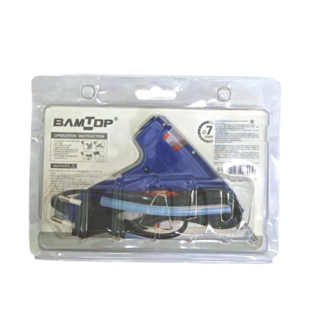 Клеевой пистолет, мощность 20 Вт, диаметр клеевого стержня 0,7см (2 стержня в комплекте)