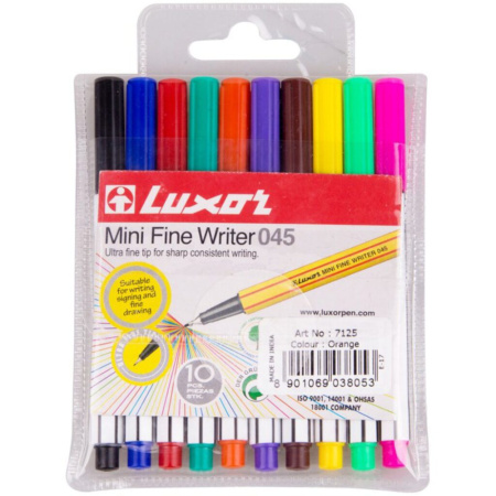 Набор капиллярных ручек "Mini Fine Writer 045"  0.8мм, 10цв., европодвес