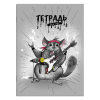 Тетрадь для нот А4  8л., вертик., скоба "Мышь крутыш"