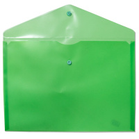 Конверт на кнопке А4 0,15мм однотонный, зелёный