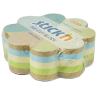 Бумага с липким краем (67*67мм) 250л, 5цв., ПАСТЕЛЬ+КРАФТ, цветок