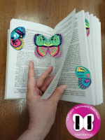 Закладка магнитная 90*140мм "Бабочки" 4шт