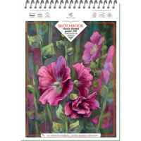 Скетчбук А4  20л., гребень, 200гр/м2, "CLASSIC FORMAT PASTEL" для пастели, зеленая бум., жестк.подл.