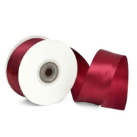 Лента упаковочная атласная 2,5см,22 м бордо