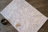 Раскраска 1200*800мм "Парк динозавров"