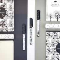 Ручка шар. BV "DreamWrite. Черно-белая романтика" синяя,  0,7мм, 3 вида