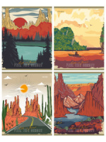 Тетрадь А5  96л кл. Проф-Пресс "Закат и природа" белизна 100%