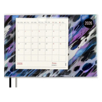 Планинг дат. 2026г 180*127мм 64л., ПВХ, мягк.пер. "Леопард голубой" ляссе