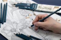 Набор карандашей  6 шт ВКФ "Эскиз" 10М, 8М, 5М, 3М, М, ТМ