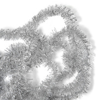 Мишура "Новогоднее волшебство" серебро  2м, d=5см