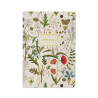 Записная книжка А5  40л. картон, мягк.пер. "Flora. Луговые травы" лин.