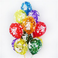 Шар с рисунком 14" "Корги" кристалл 25 шт. в уп.