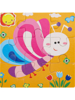 Пазл-рамка деревянная 9 элементов 11*11см "Бабочка"