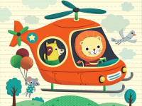 Пазлы    2в1 "В движении" 230*190мм, 20 элементов