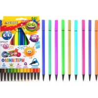 Фломастеры  24цв "deVENTE. Trio", трехгранные, вент. колпачок, подвес