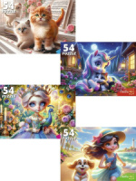 Пазлы 54 элемента  "Для девочек"