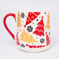 Кружка керамическая 650мл "Новогодняя" 2 дизайна
