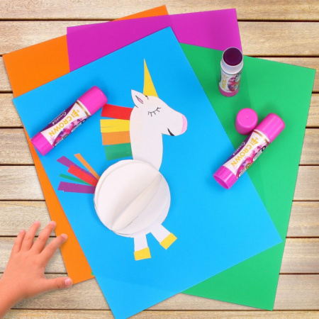 Клей карандаш Crown Indicator 15гр. с цв.индикатором