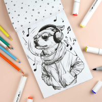 Раскраска "Современная раскраска. Модные животные" А5 64 стр.