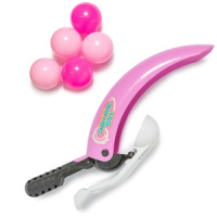 Игрушка для лепки и бросания снежков и  шариков 40см, 5 шариков в компл. цвет розовый