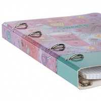 Тетрадь А5  80л кл. на кольцах Hatber "Сделано с любовью" глянц.лам., белизна 98%