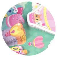 Бумага с липким краем  90л, фигурная "Воздушный шар" 6цв*15л.