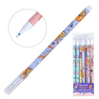 Ручка гелевая стираемая MAZARI "More space" синяя, 0,5мм, стерж 128мм