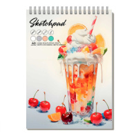 Скетчпад А5+  40л., гребень,  80гр/м2 "Десерт" белый,зеленый,оранж,серый