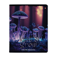 Тетрадь А5 48л кл. Альт "Грибы фентези" УФ-лак, бел.100%