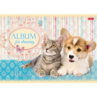 Альбом А4 40л  скрепка "Маленькие друзья"  пл. 100 г/м