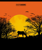 Тетрадь А5 48л кл. ПЗБМ "Жаркая Саванна" мат.лам., брайль, белизна 100%