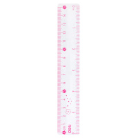 Линейка 15см пластик., двухсторонняя шкала, ассорти