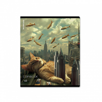 Тетрадь А5 48л кл. Erich Krause "Big City Cats" глянцевая ламинация  MIX-PACK
