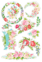 Картонные элементы "Любви и счастья" лист 22*15см