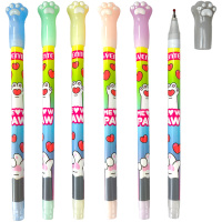 Набор ручек шар. deVENTE.Meow Paw". 6цв, 0,7мм, колпачок в виде кошачьей лапки, блистер