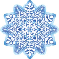 Украшение на скотче 10*10см "Снежинка"