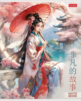 Тетрадь А5 48л кл. Hatber "Удивительная Азия" 5 диз.в спайке, белизна 100%