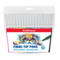 Фломастеры  18цв "Erich Krause", смываемые