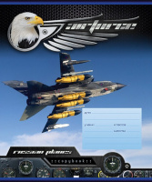 Тетрадь А5 12л кл Айрфорс, водн.лак, блёстки