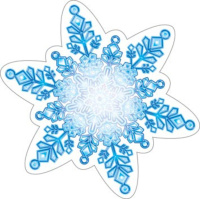 Украшение на скотче 10*10см "Снежинка"