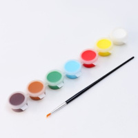 Живопись по номерам с акрилом 20*25см "Дед Мороз с оленями"