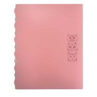 Папка уголок 4-х уровн. А4 "Коты", пластик