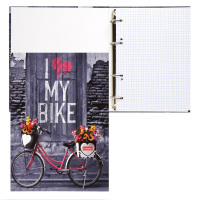 Тетрадь А5 240л кл. на кольцах Hatber "My bike" глянц.лам., белизна 98%