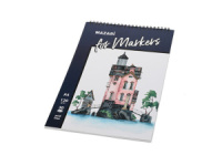 Скетчбук А4  30л., гребень, 120гр/м2 "Здание" тв.подложка, ДЛЯ МАРКЕРОВ